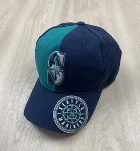 Vintage 1990s Seattle Mariners Adjustable Hat Strap Back Dad Hat 100% Cotton - Picture 1 of 9