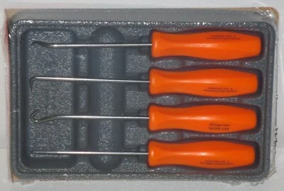 Snap-on Pick Set ASA204BO *ORANGE HARD HANDLES* NEW & SEALED! ORANGE PICK SET - Image 1 of 4