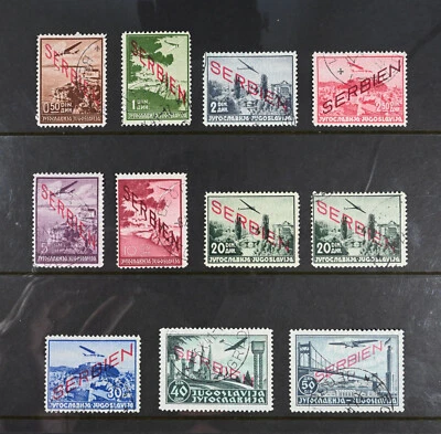 Serbia Scott # 2NC1-2NC10 F-VF Used BOB Stamps Cat $113 as mint - Image 1 of 2