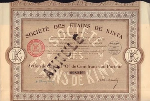 Etains de Kinta ( Tin Mines Malacca / Melaka Malaysia ) 1920 iss Paris France - Picture 1 of 1