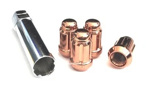 4 12x1.5 ORANGE SPLINE TUNER LUG NUTS M12x1.5 WHEEL LOCKS MOST HONDA ACURA MAZDA - Picture 1 of 3