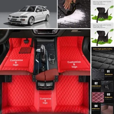 For Ford Escort Car Floor Mats Cargo Luxury Waterproof Liners Carpets Custom Foto 1 de 4