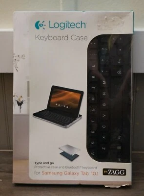 New! Logitech Bluetooth Keyboard Case for Samsung Galaxy Tab 10.1 by Zagg - Image 1 of 4