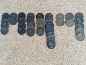 KONVOLUT 38 " KING EDWARD V11 " GEBRAUCHTE PFENNIGMÜNZEN. - Bild 1 von 2