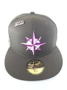 LIMITED 59FIFTY MLB SEATTLE MARINERS 30th ANNIVERSARY WALNUT PINK UV 7 1/4 7 1/2 - Picture 1 of 8