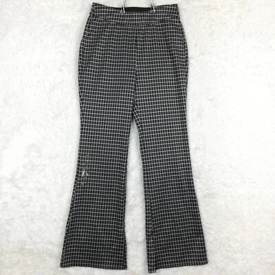 Pantalones para mujer Maurices acampanados tiro alto pata de gallo azul beige a cuadros S nuevos Foto 1 de 4