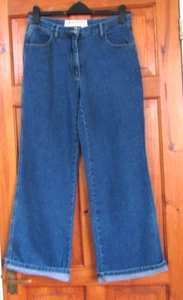 northern soul / mod high waist wide leg jeans size 12 / 14 ( WW19 ) - Picture 1 of 2