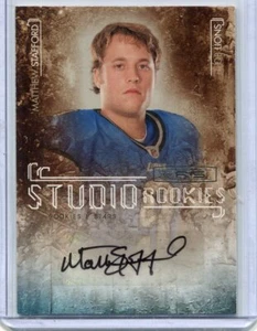 2009 Rookies Stars Matthew Stafford Studio Rookies RC autógrafo automático SSP #d 6/10 - Imagen 1 de 2