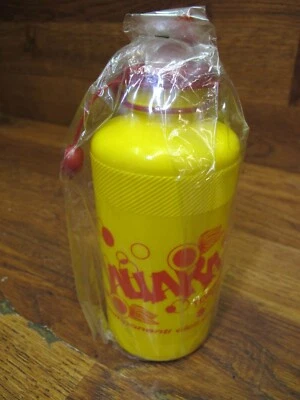 NOS VINTAGE ALLARA by ALE WATER BOTTLE -  YELLOW & RED - Image 1 of 2