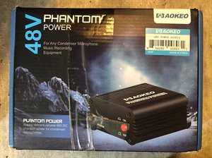 Aokeo 1-Kanal 48V Phantomspeisung mit Adapter, Bonus + XLR 3 Pin Kabel - Bild 1 von 4