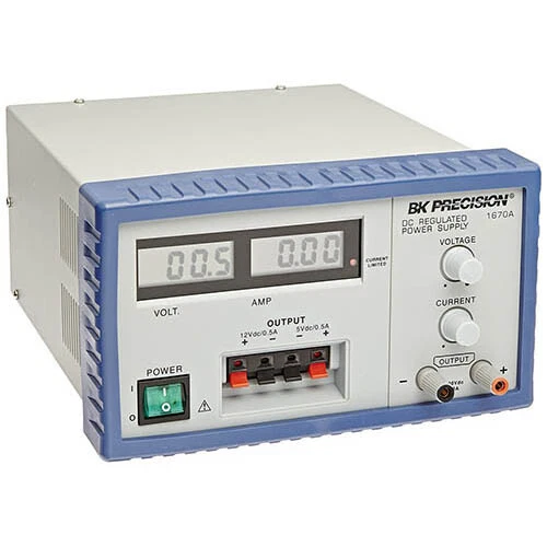 BK Precision 1670A DC Power Supply, 30V/3A, 12V/0.5A, 5V/0.5A, 120V - Image 1 of 1