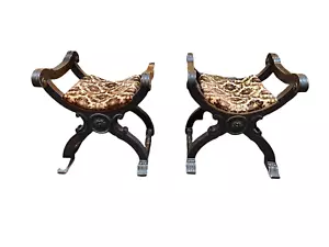 Pair Of Savonarola Chairs, 19th Century - Picture 1 of 4