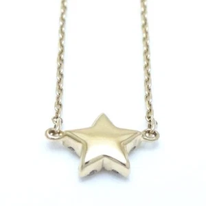 Collar De Estrella Con Motivo De Estrella De Diamante A 4℃ En Oro Amarillo K10YG - Imagen 1 de 6