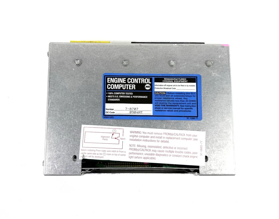 Módulo de control del motor Chevy Beretta 1990-1991 ECM Cardone 77-8707 Reman Foto 1 de 3