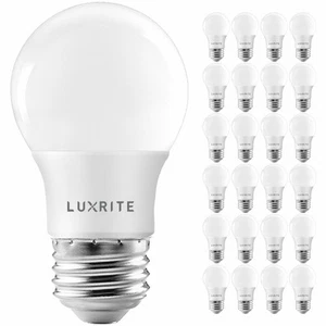 Luxrite A15 LED Light Bulb 40W Equivalent Dimmable 5000K 600lm E26 Base 24-Pack - Picture 1 of 7