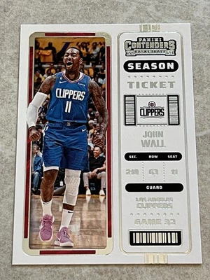 2022-23 Panini Contenders Season Ticket #71 John Wall NBA Los Angeles Clippers - Image 1 of 3