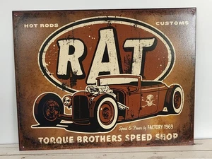 Torque Brothers Speed Shop RAT Rods Garage Metall Blechschild - Bild 1 von 1