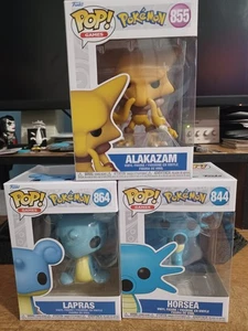 Pokemon Funko Pop Lot, Lapras 864/Horsea 844/Alakazam 855 - Bild 1 von 5
