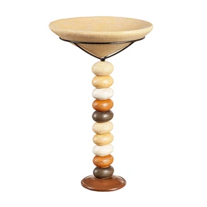 24" Stone Pillar Bird Bath - Picture 1 of 1