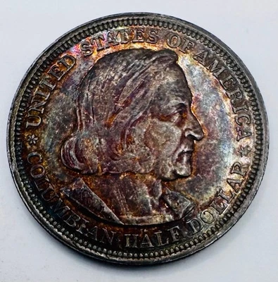 1893 Columbian Exposition Silver Half Dollar FIRST US COMMEMORATIVE 🔥Toner🔥 - Image 1 of 2