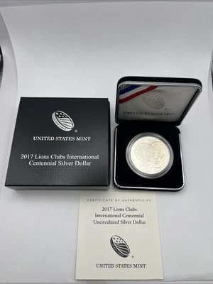 2017 Lions Club International Centennial Proof Silver Dollar - Image 1 of 3