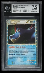 2010 HeartGold & SoulSilver Feraligatr Prime BGS 7.5 Spanish #108 Holo SR - Picture 1 of 2