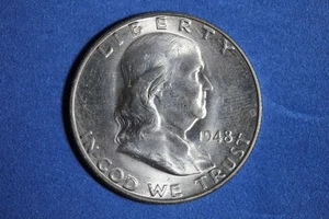 1948 D Franklin Half Dollar #M24246 - Picture 1 of 2