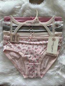 Laura Ashley Girls 5 Pack Tagless Cotton Spandex Bikinis Underwear Size S (6/6x) - Picture 1 of 6