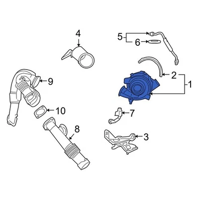 For Ford Excursion 2004-2005 Ford 4C3Z6K682CDRM Turbocharger - Изображение 1 из 3