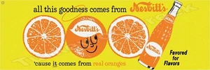 Nesbitt's Real Oranges Drink 6" x 18" Metal Sign - Picture 1 of 1