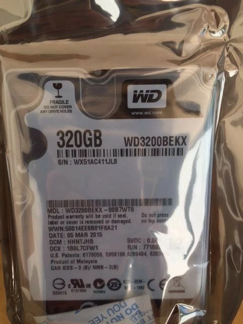 Western Digital Black 320GB WD3200BEKX 7200RPM SATA 2.5" Laptop HDD - Image 1 of 1