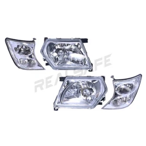 Pair Clear LH+RH Head Lights +Corner Lamp For Nissan Patrol GU Y61 2001-2004 AU - Picture 1 of 9