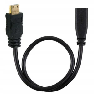 Micro HDMI 1.4 to Mini HDMI Extension Cable | Female to Male | 0.2m - Picture 1 of 8