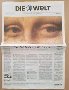 JEFF KOONS Zeitung 2017 v Koons gestaltet Die Welt des Jeff Koons Sammlerausgabe - Bild 1 von 2