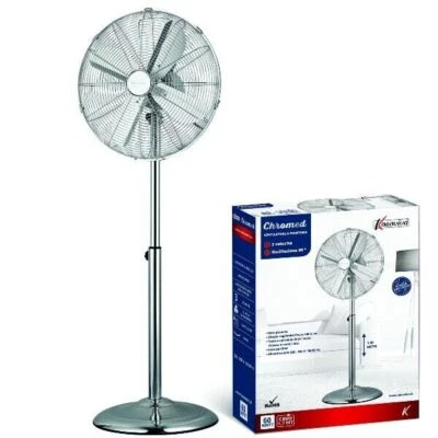 KASAVIVA VENTILATORE CROMATO 60 W CON PIANTANA CM.140 COD 1643002 - Immagine 1 di 3