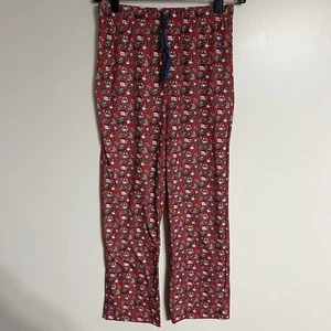 Vineyard Vines Santa Whale Christmas Sleep Bottoms Pajama Pants Red Sz Small - Picture 1 of 9