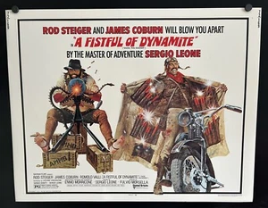 original 1972 A FISTFUL OF DYNAMITE Half Sheet Movie Poster 22 x 28 Rod Steiger - Picture 1 of 6