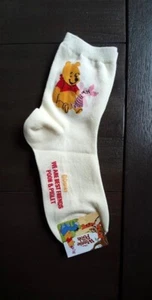 Winnie Pooh & Piglet Socks - Cream White - Womens Girls Unisex - Picture 1 of 2