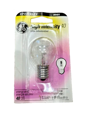 GE High Intensity 40 Watt One Bulb 90401, S11, PC35156 Factory Sealed - Image 1 of 3