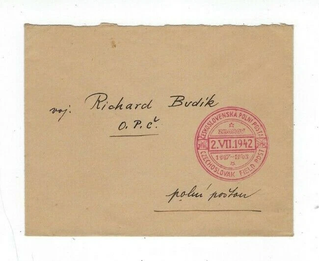 1942 Zborov Czechoslovakia Field Post Envelope - Image 1 of 1