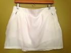 NWT Calvin Klein Performance White Tennis Skirt w/ Built In Shorts L $60