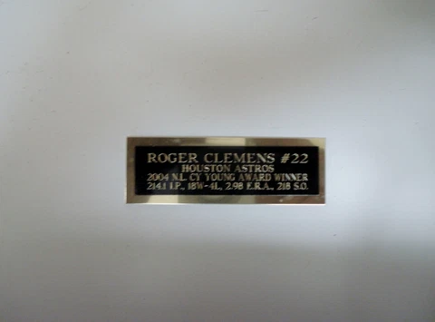 Roger Clemens Astros 2004 Cy Young Baseball Card Plaque Nameplate 1" X 3" Cover