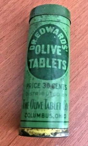 1920 DR OLIVEN Abführmittel Formel Werbung Blech Produkt COLUMBUS OHIO CO - Bild 1 von 2