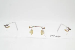 Vintage Brille OWP design 1617 Gold Mehrfarbig Randlos Brillengestell eyeglasses - Bild 1 von 6