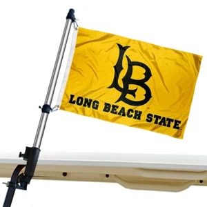 Cal State Long Beach 49ers Golf Cart Flag and Flagpole Mount Holder - Picture 1 of 6