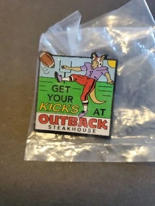 Outback Steakhouse Get Your Kicks Football collectible Lapel Pin - Picture 1 of 2