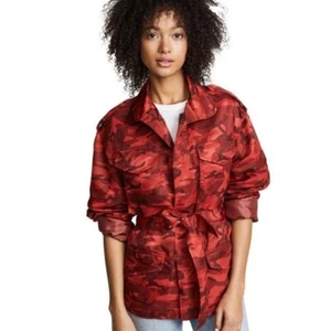 Nili Lotan Easton Jacket in Red Camouflage XS - Picture 1 of 9