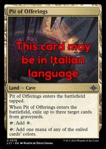MTG PIT OF OFFERINGS FOIL EXC - FOSSA DELLE OFFERTE 278 - LCI - MAGIC - Picture 1 of 1