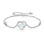 Cuoka I Love You to The Moon and Back Bracelet 925 Sterling Silver Heart Opal...