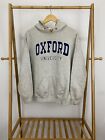 VTG Oxford University Hoodie Sweatshirt Heather Gray Size L 